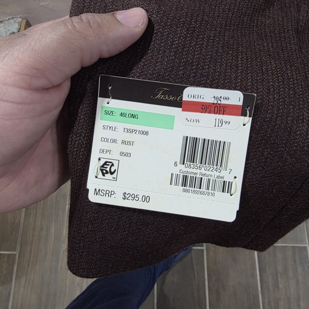 Tasso Elba Men's Rust Sweater